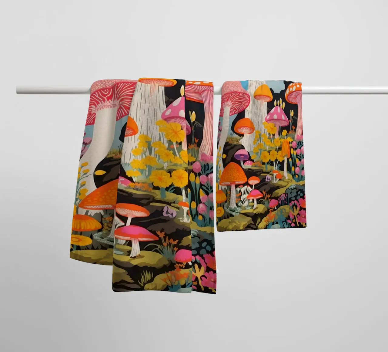 Psychedelic Forest towel by Studio Mooodz