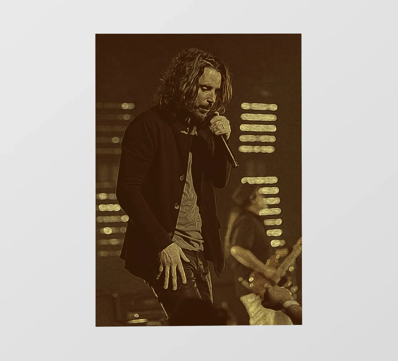 Chris Cornell rauchiges Bühnenlicht Fototapete von singpentinksale