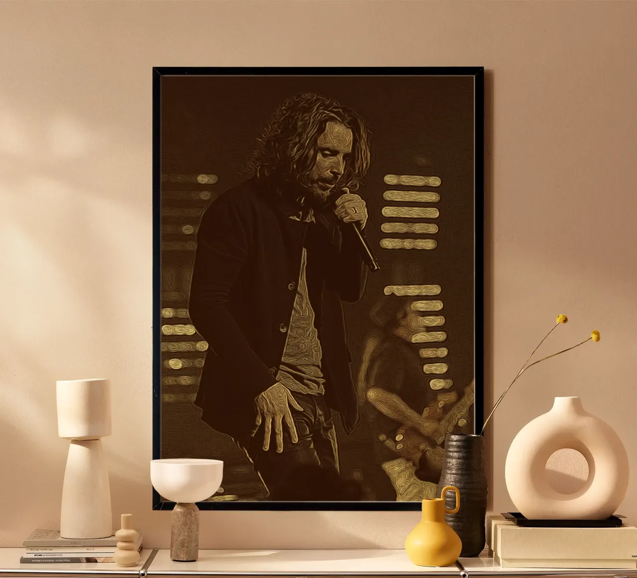 Chris Cornell luci di scena fumose carta hahnemühle da singpentinksale