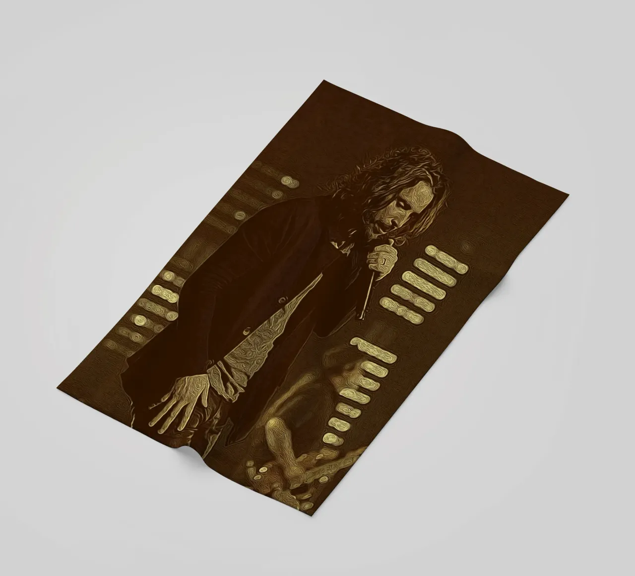Chris Cornell luci di scena fumose telo mare da singpentinksale