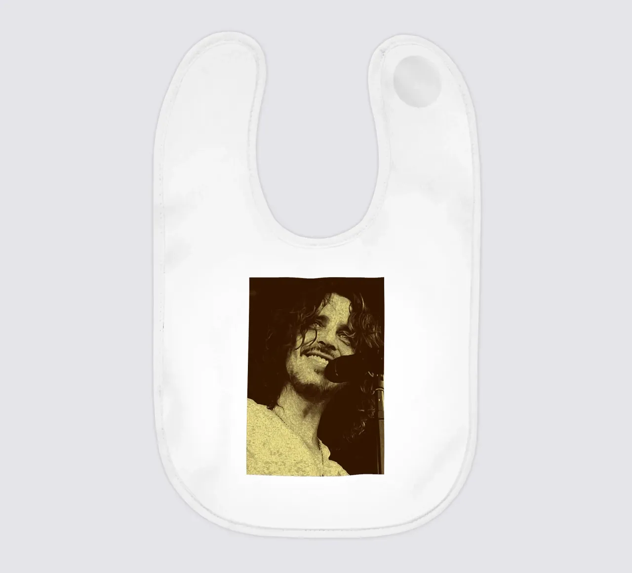 Sorriso di Chris Cornell bavaglino da singpentinksale
