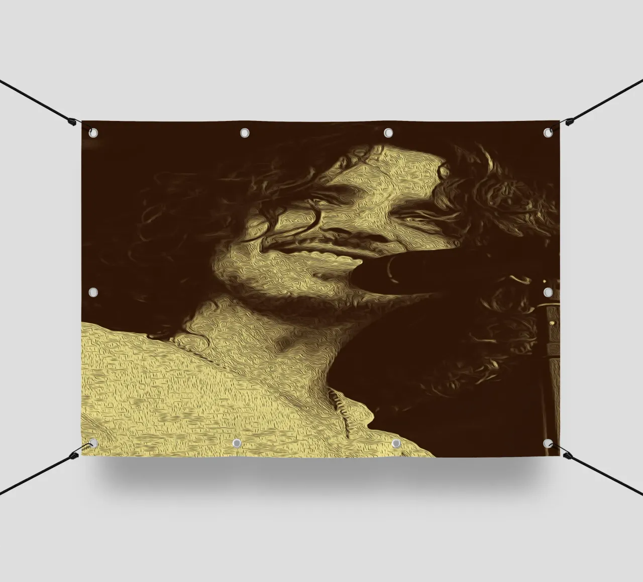 Sorriso di Chris Cornell telo in pvc da singpentinksale