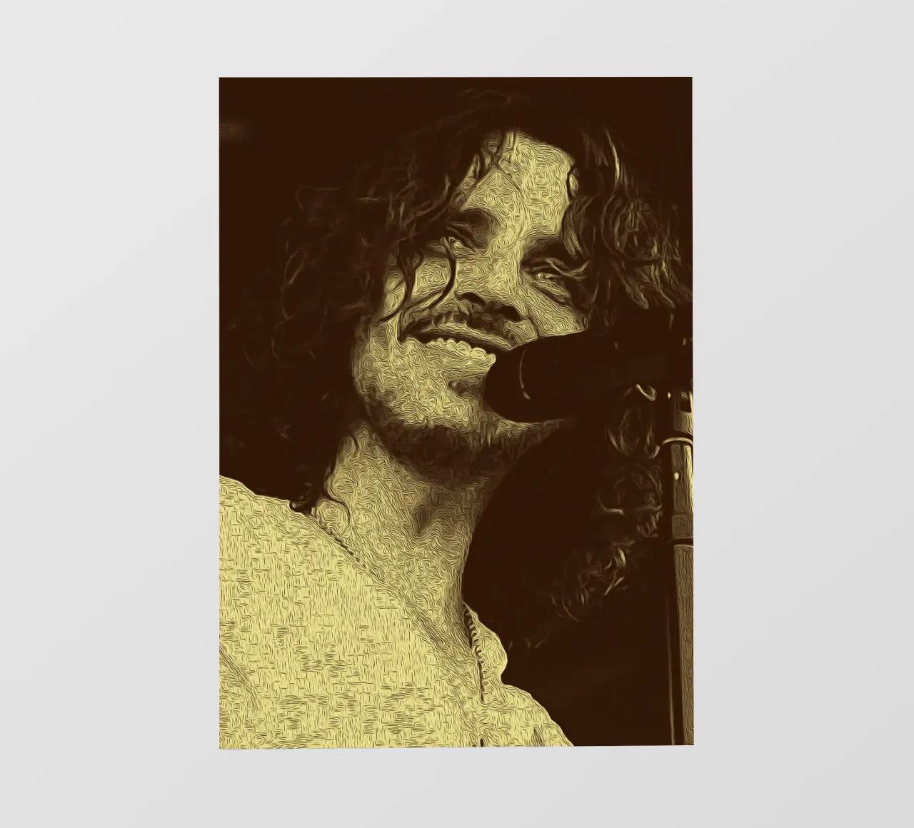 Sorriso di Chris Cornell telo in pvc da singpentinksale