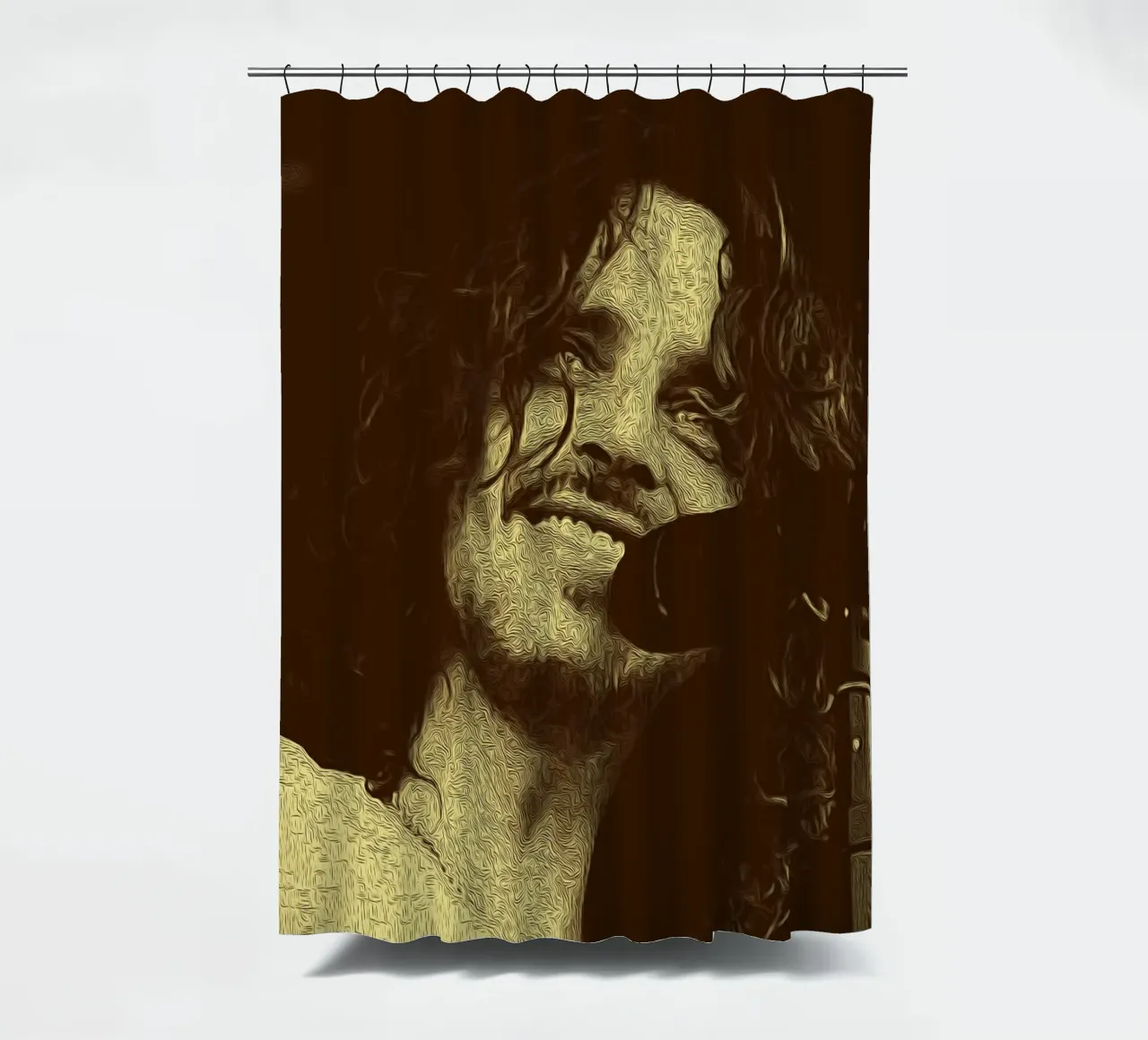 Sorriso di Chris Cornell tenda da doccia da singpentinksale