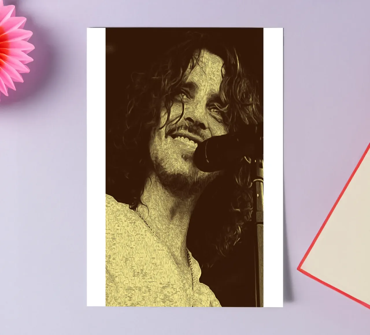 Sourire de Chris Cornell planche autocollant de singpentinksale