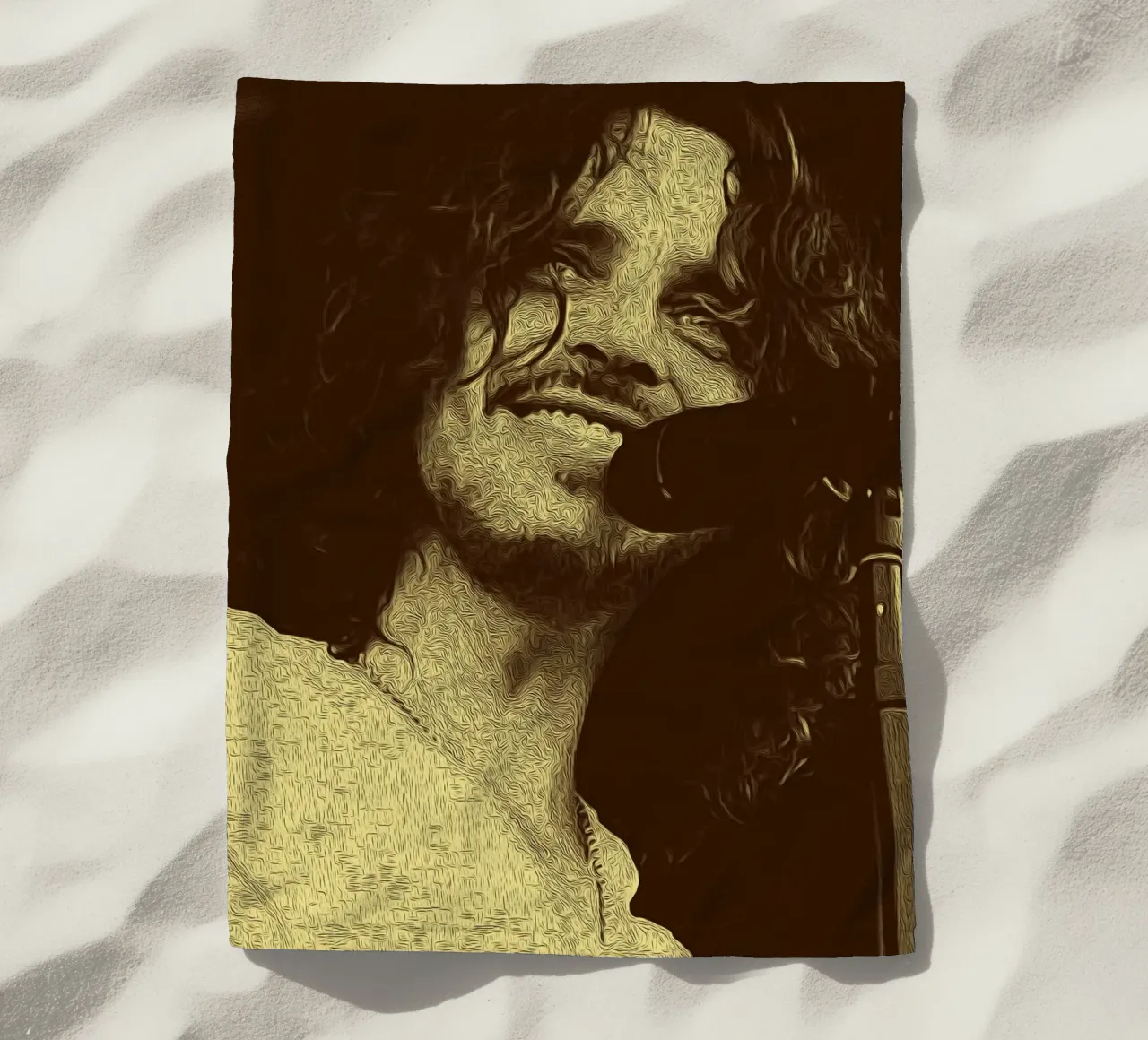 Sorriso di Chris Cornell telo mare da singpentinksale