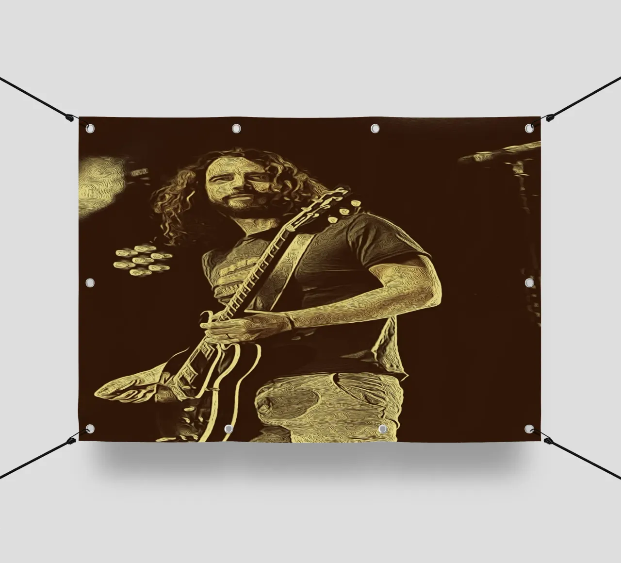 Chris Cornell 90s Grunge telo in pvc da singpentinksale