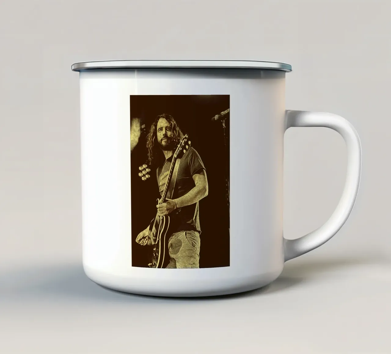 Chris Cornell 90s Grunge tazza in smalto da singpentinksale