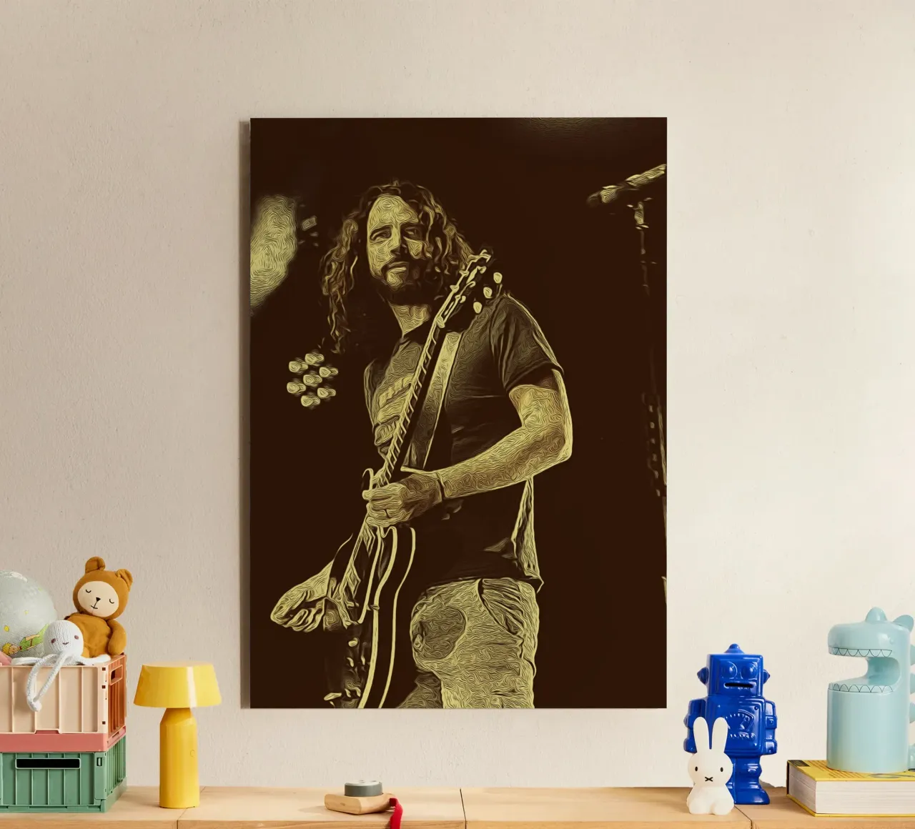 Chris Cornell 90s Grunge alu-dibond by singpentinksale