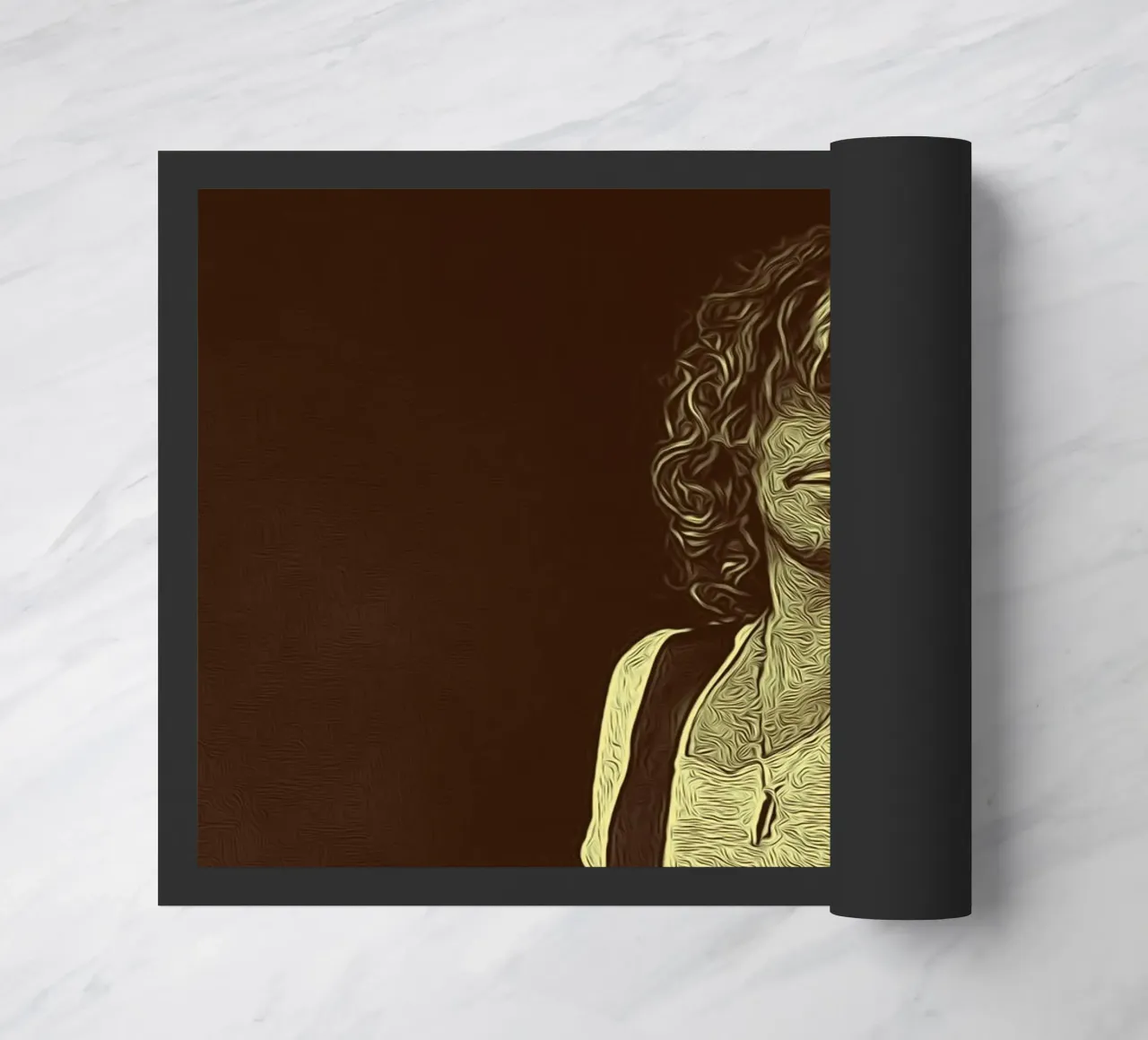 Chris Cornell musicista retrò zerbino da singpentinksale