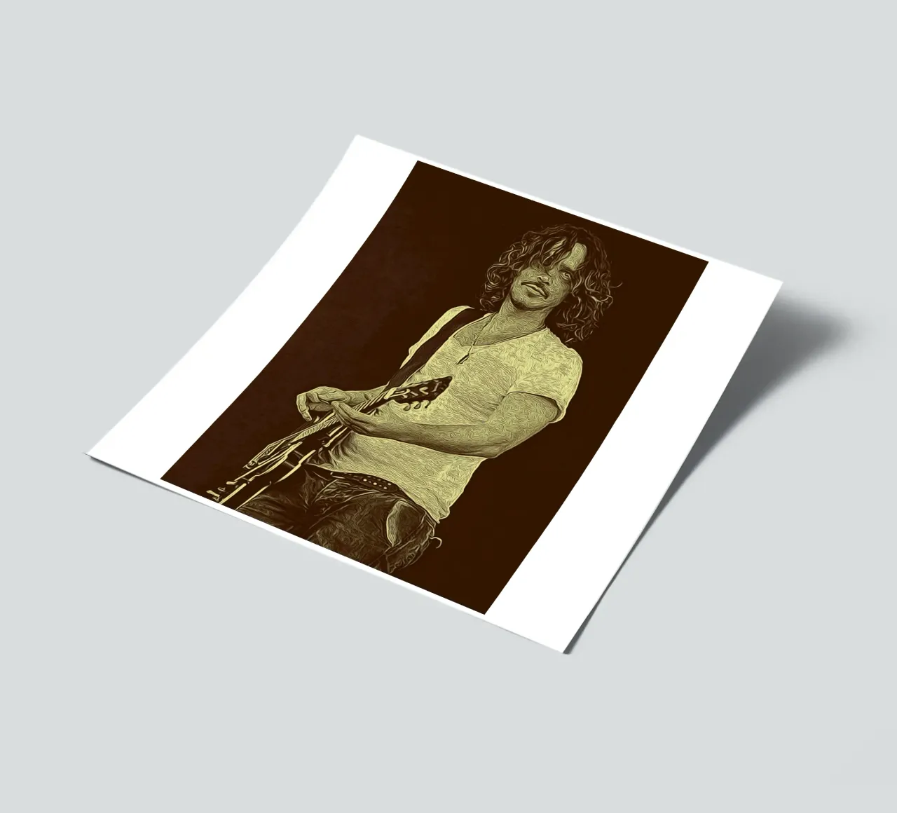Chris Cornell retro musician sticker sheet by singpentinksale