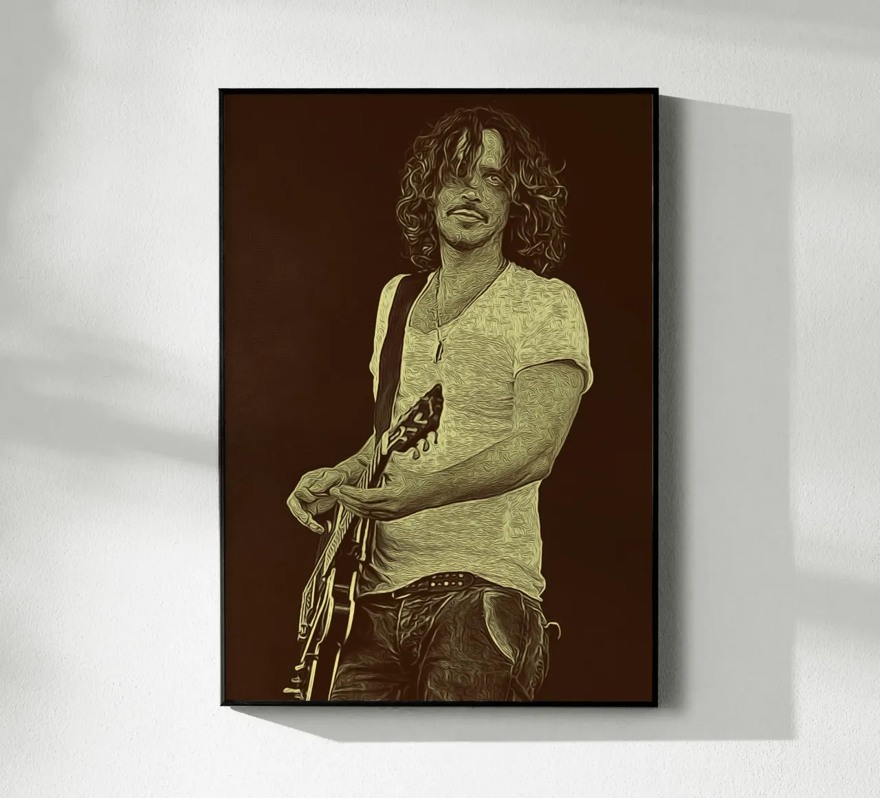 Chris Cornell musicista retrò plexiglass da singpentinksale