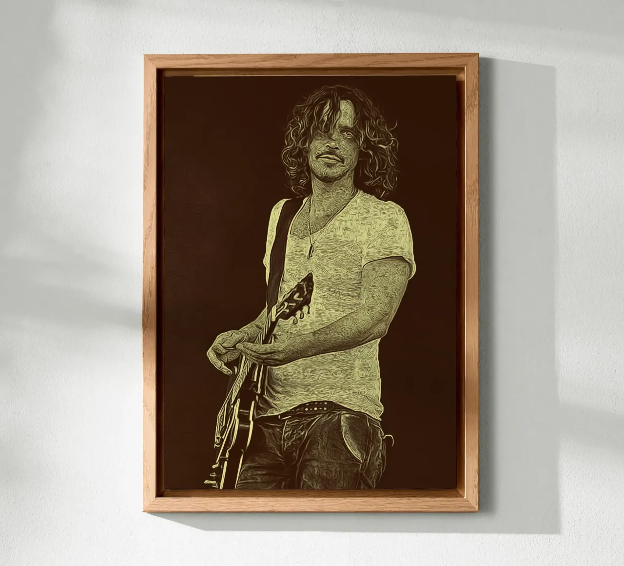 Chris Cornell retro musician alu-dibond by singpentinksale