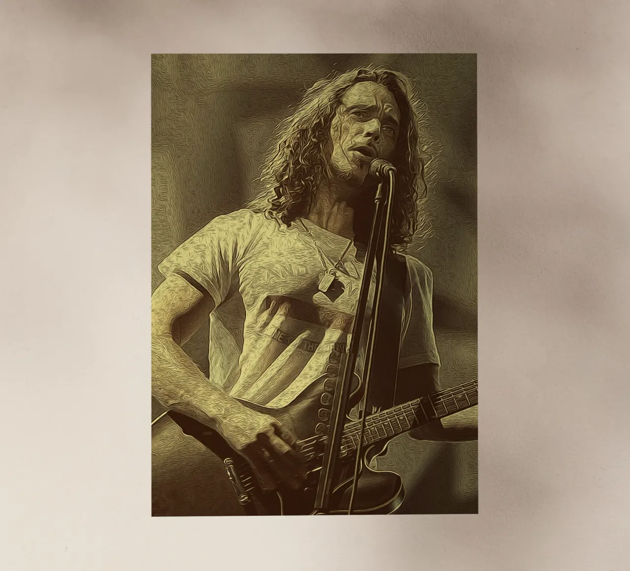 Chris Cornell cuore ruggente del rock pellicola backlit da singpentinksale