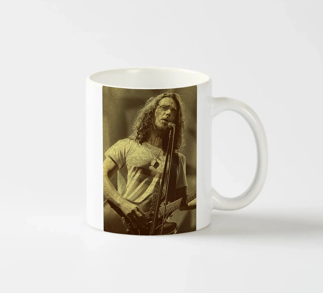 Chris Cornell brullend hart van rock keramische mok van singpentinksale