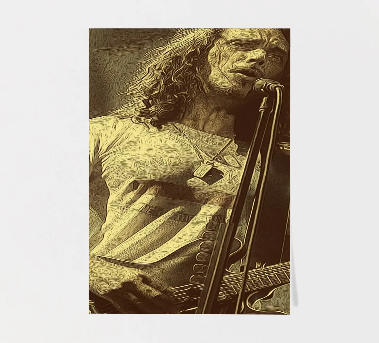 Chris Cornell roaring heart of rock sticker sheet by singpentinksale