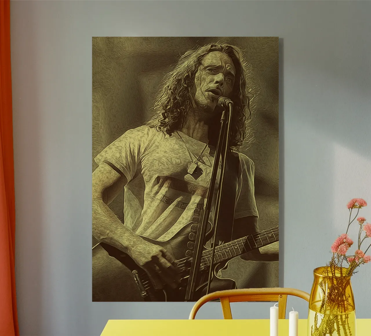 Chris Cornell, das brüllende Herz des Rock Acryl-Glas von singpentinksale