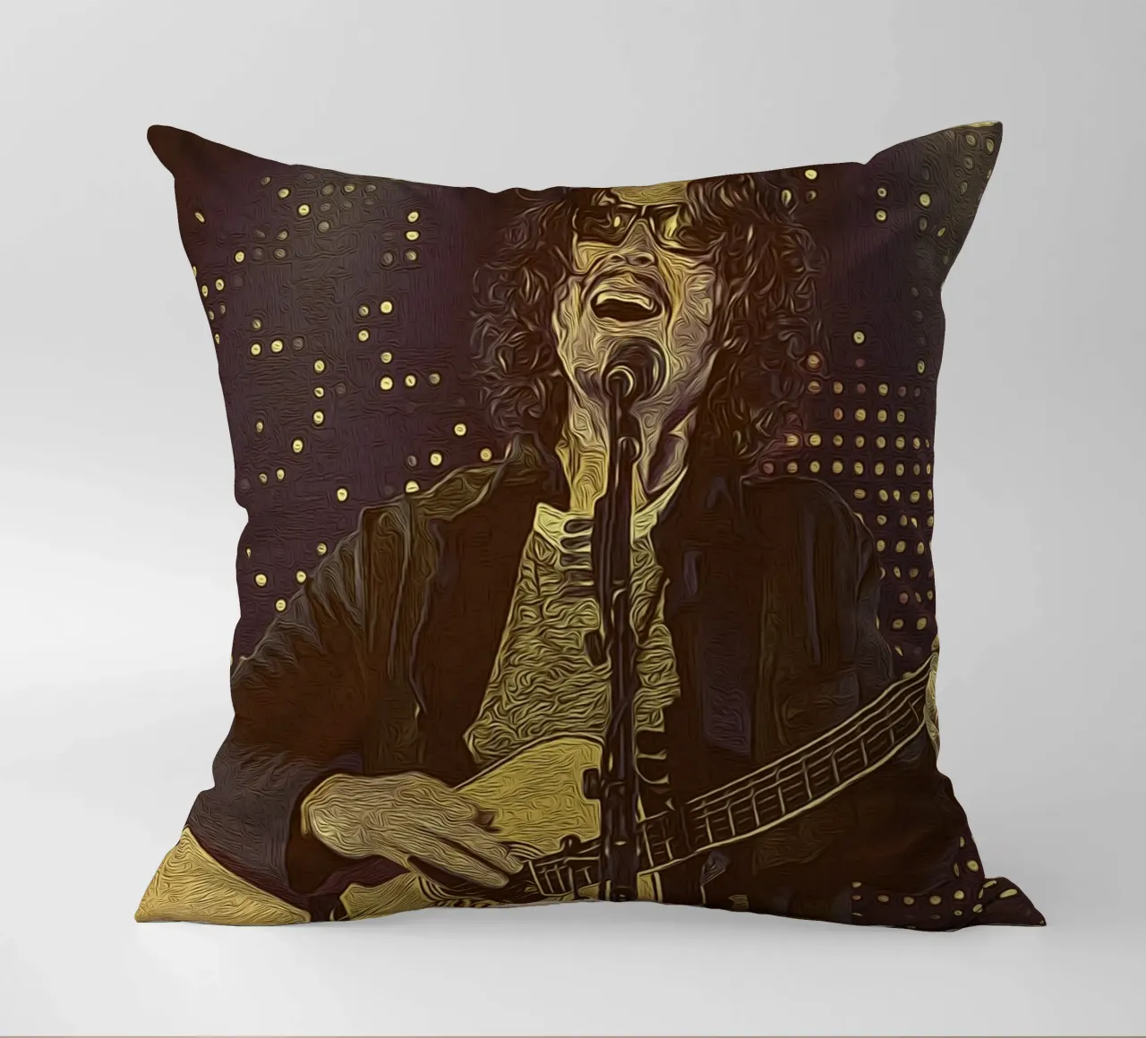 Chris Cornell Sotto le luci del palcoscenico cuscino da singpentinksale