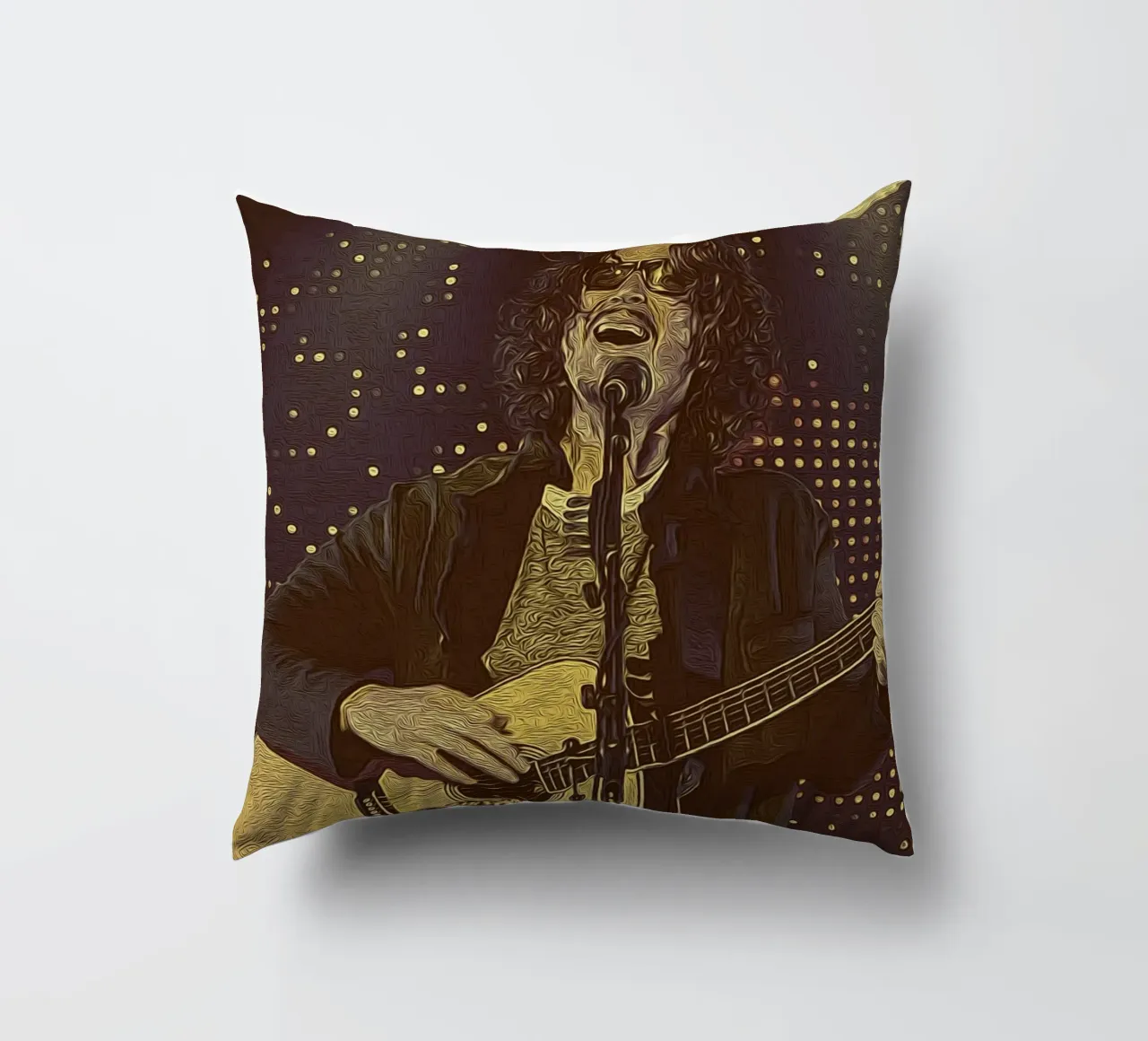Chris Cornell Sotto le luci del palcoscenico cuscino da singpentinksale