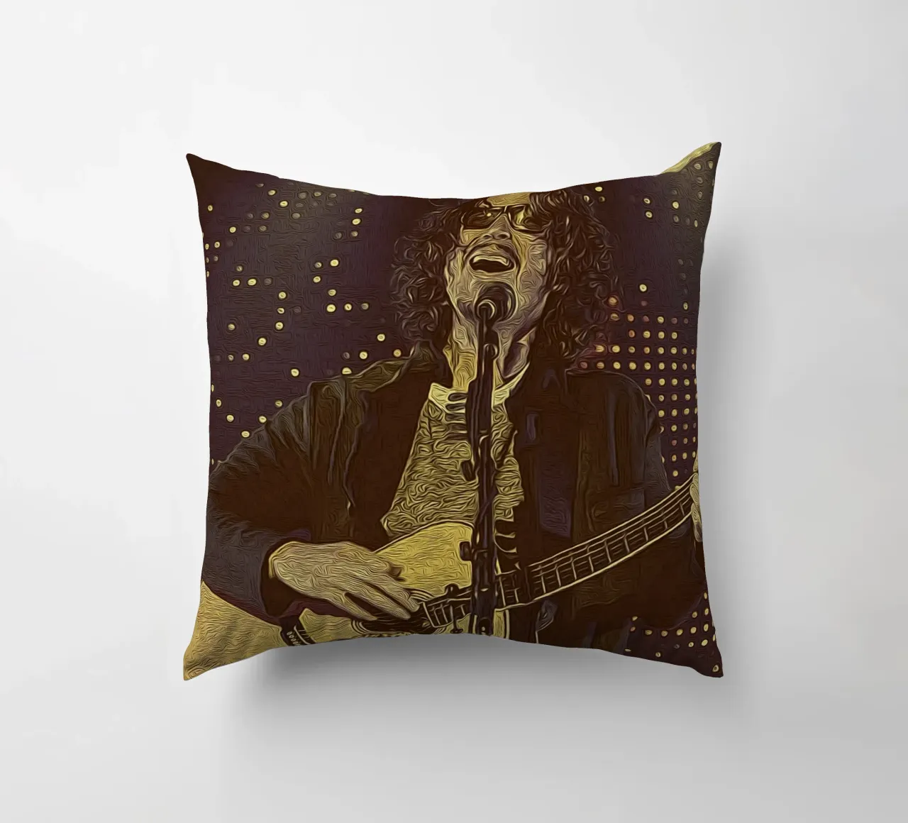 Chris Cornell Sotto le luci del palcoscenico cuscino da singpentinksale