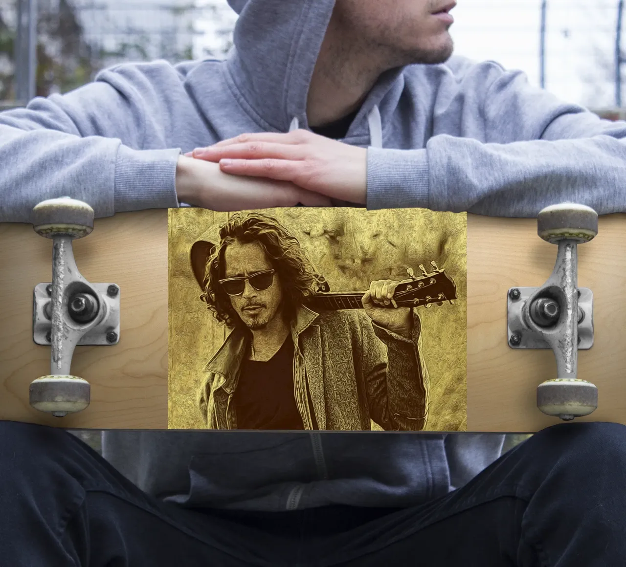Un portrait de l'esprit sauvage du rock autocollant de singpentinksale