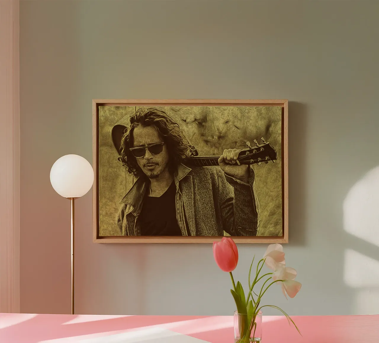 Ein Porträt des ungezähmten Geistes des Rock Leinwand mit Schattenfugenrahmen von singpentinksale