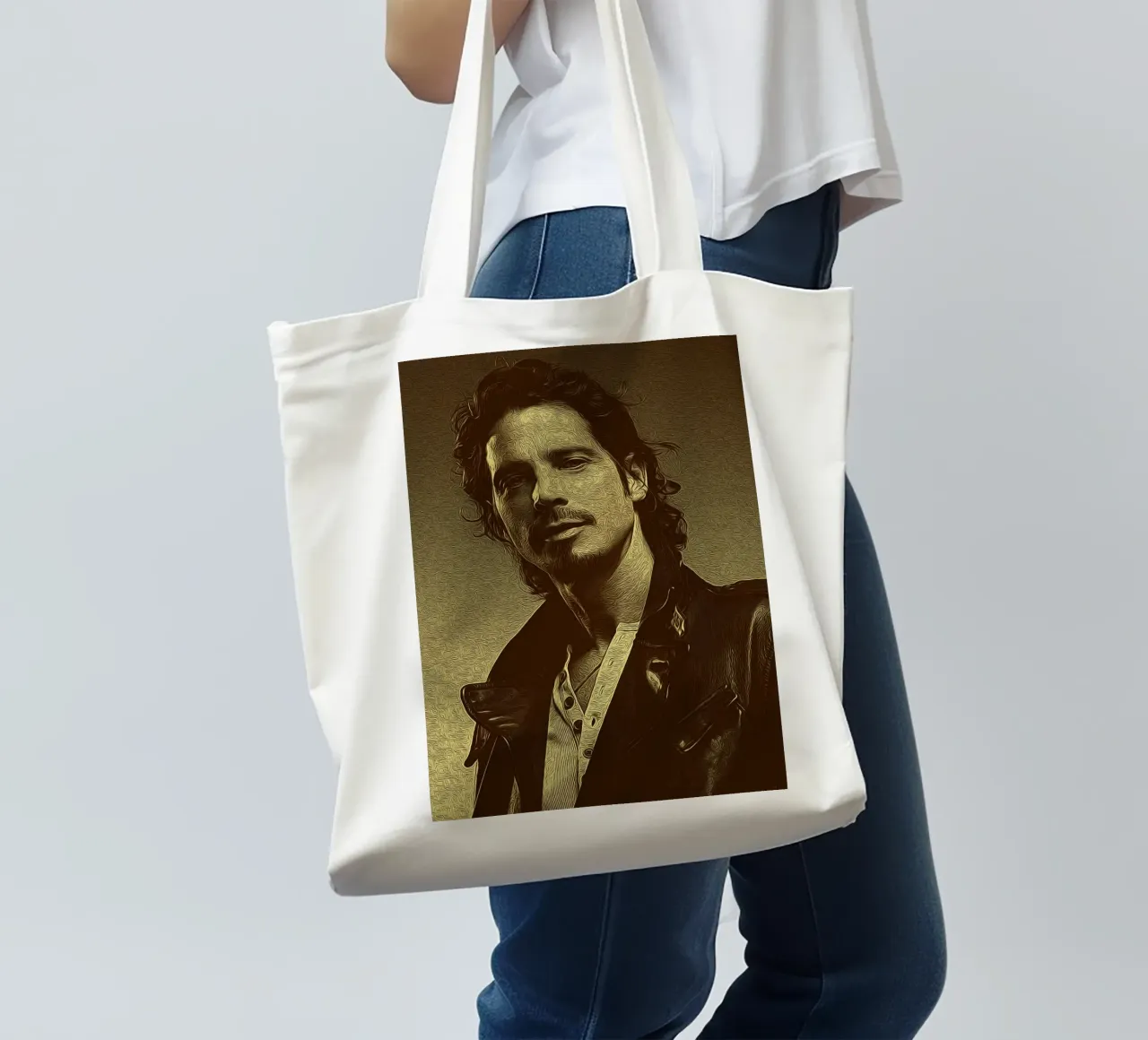 Pelle e fuoco borsa in juta da singpentinksale