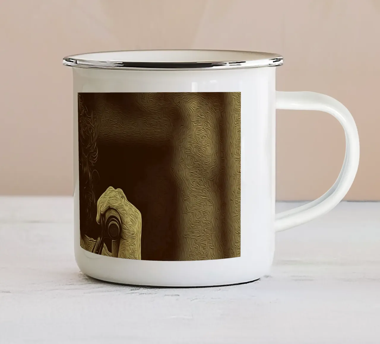 Una nota di emozione congelata tazza in smalto da singpentinksale