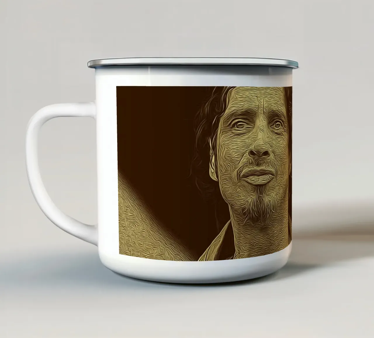 Una nota di emozione congelata tazza in smalto da singpentinksale