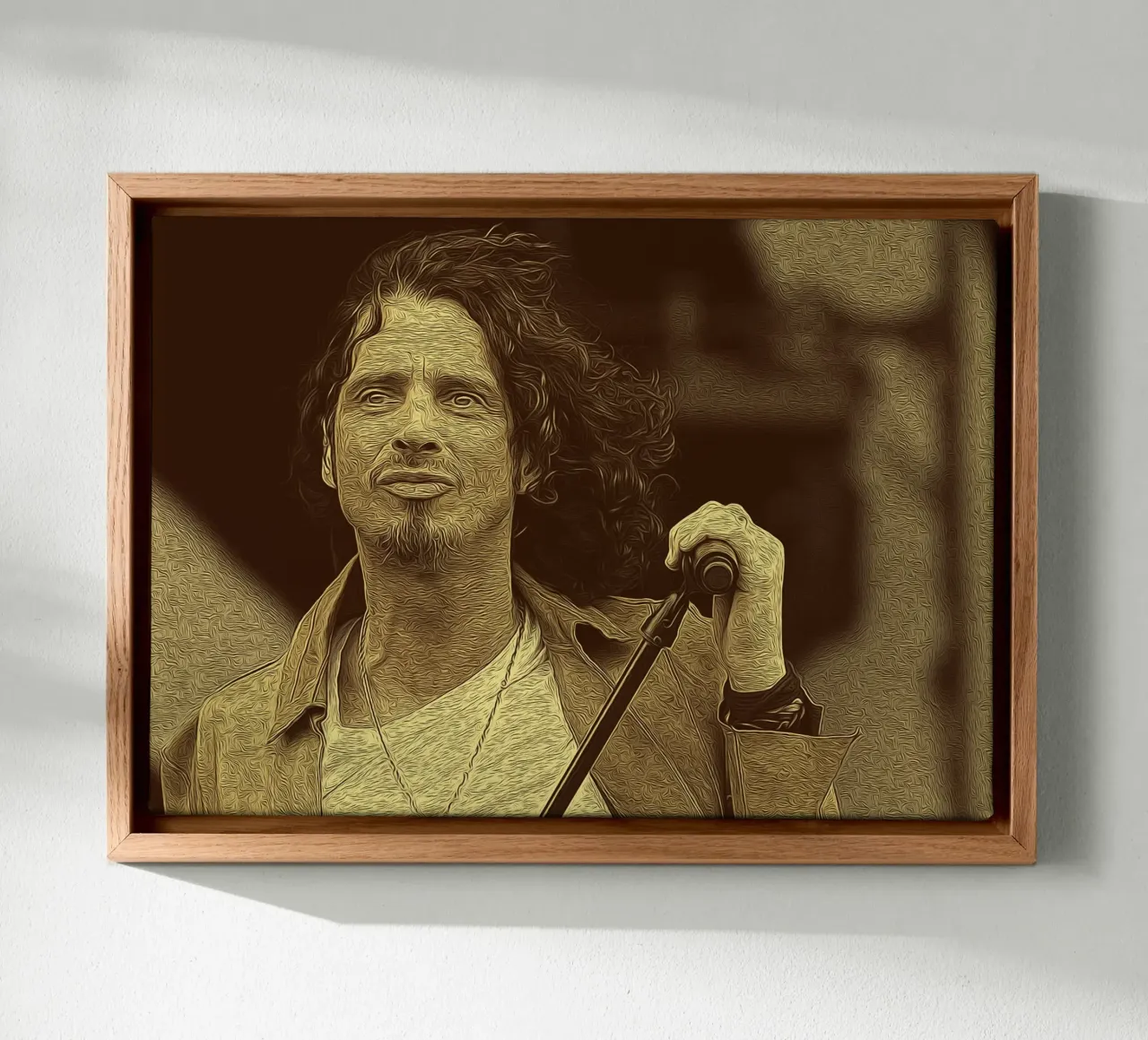 A frozen note of emotion canvas with Floater frame by singpentinksale