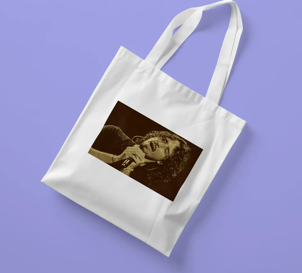 Chris Cornell Urlo del cuore borsa in juta da singpentinksale