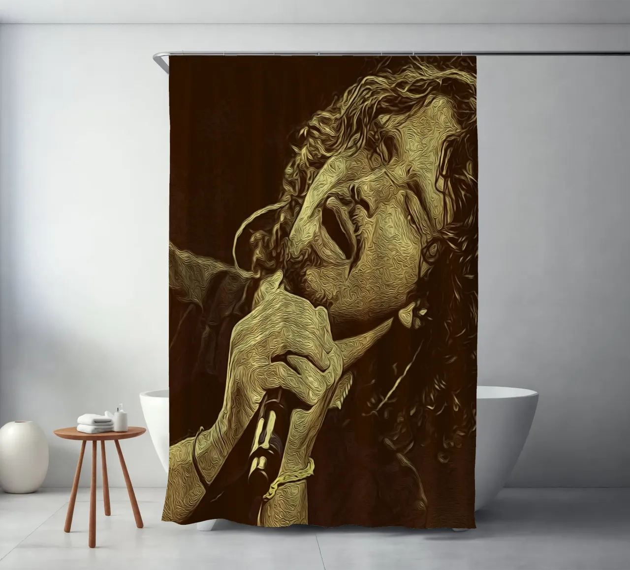 Chris Cornell Howl of the Heart Duschvorhang von singpentinksale