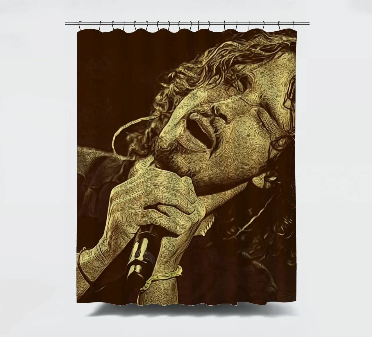Chris Cornell Howl of the Heart Duschvorhang von singpentinksale