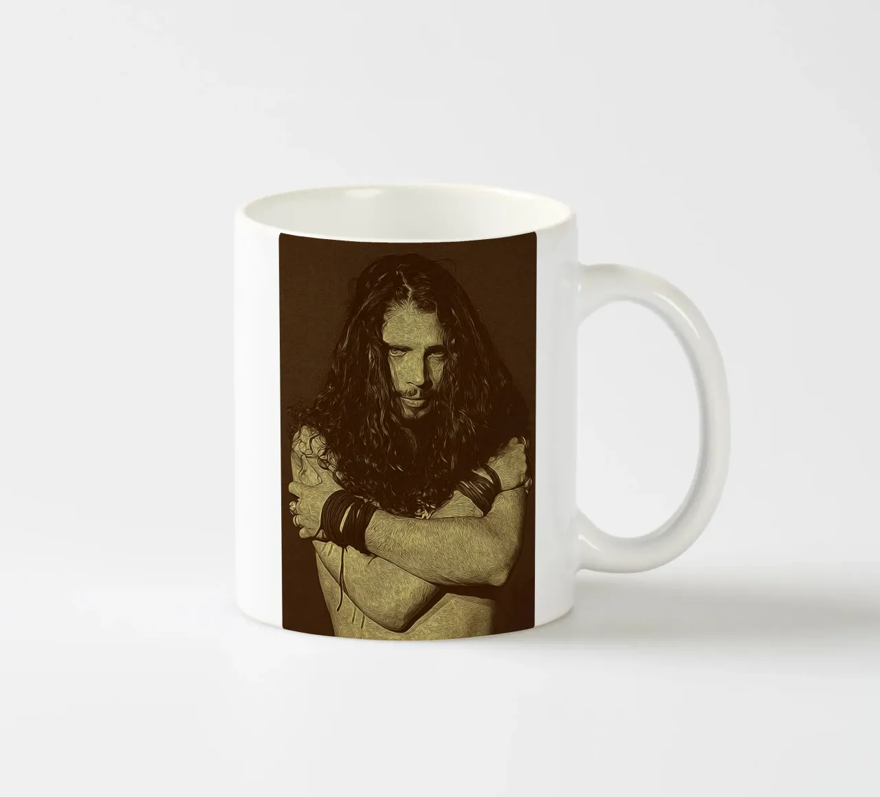 Chris Cornell: un momento di tranquillità tazza in ceramica da singpentinksale