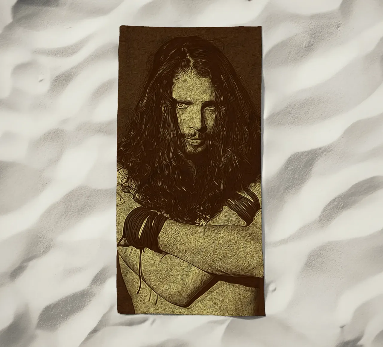 Chris Cornell: un momento di tranquillità telo mare da singpentinksale