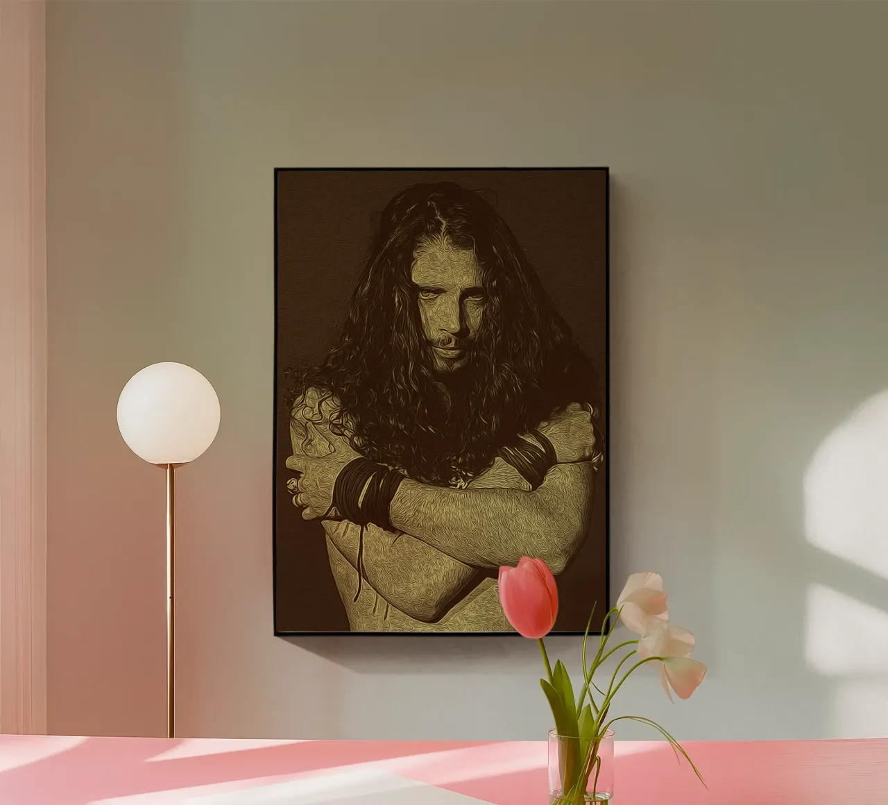 Chris Cornell: un momento di tranquillità plexiglass da singpentinksale