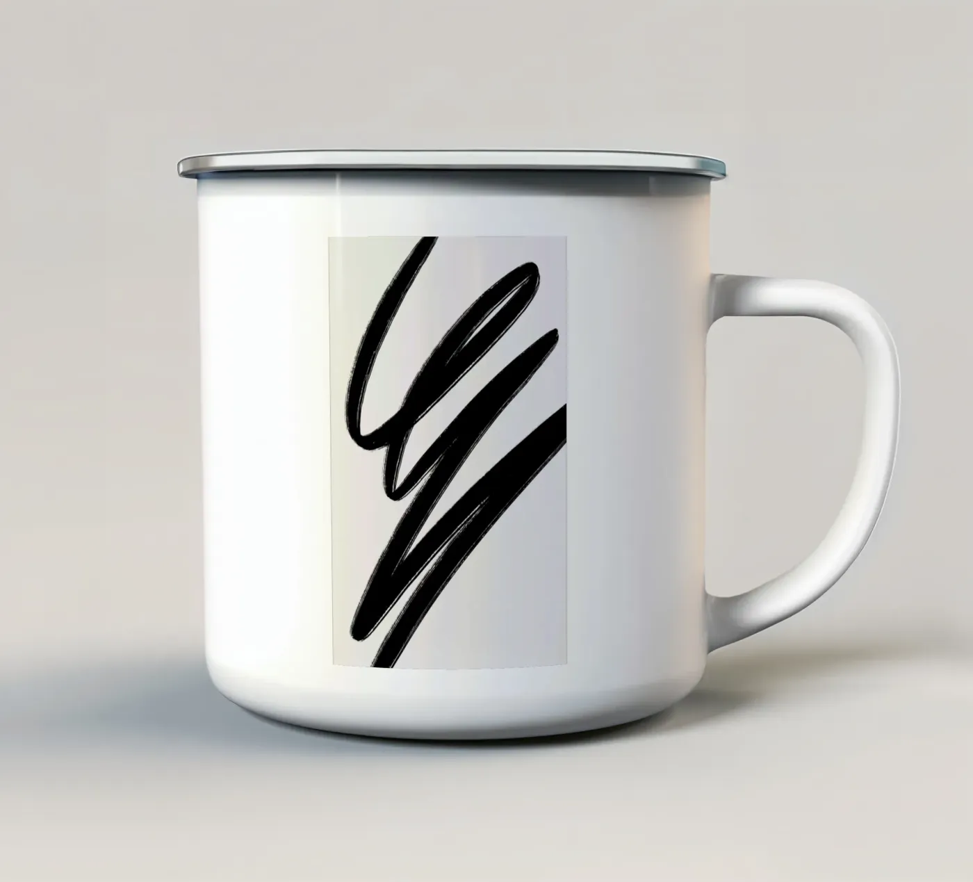 Scribble 2 enamel mug by Pure