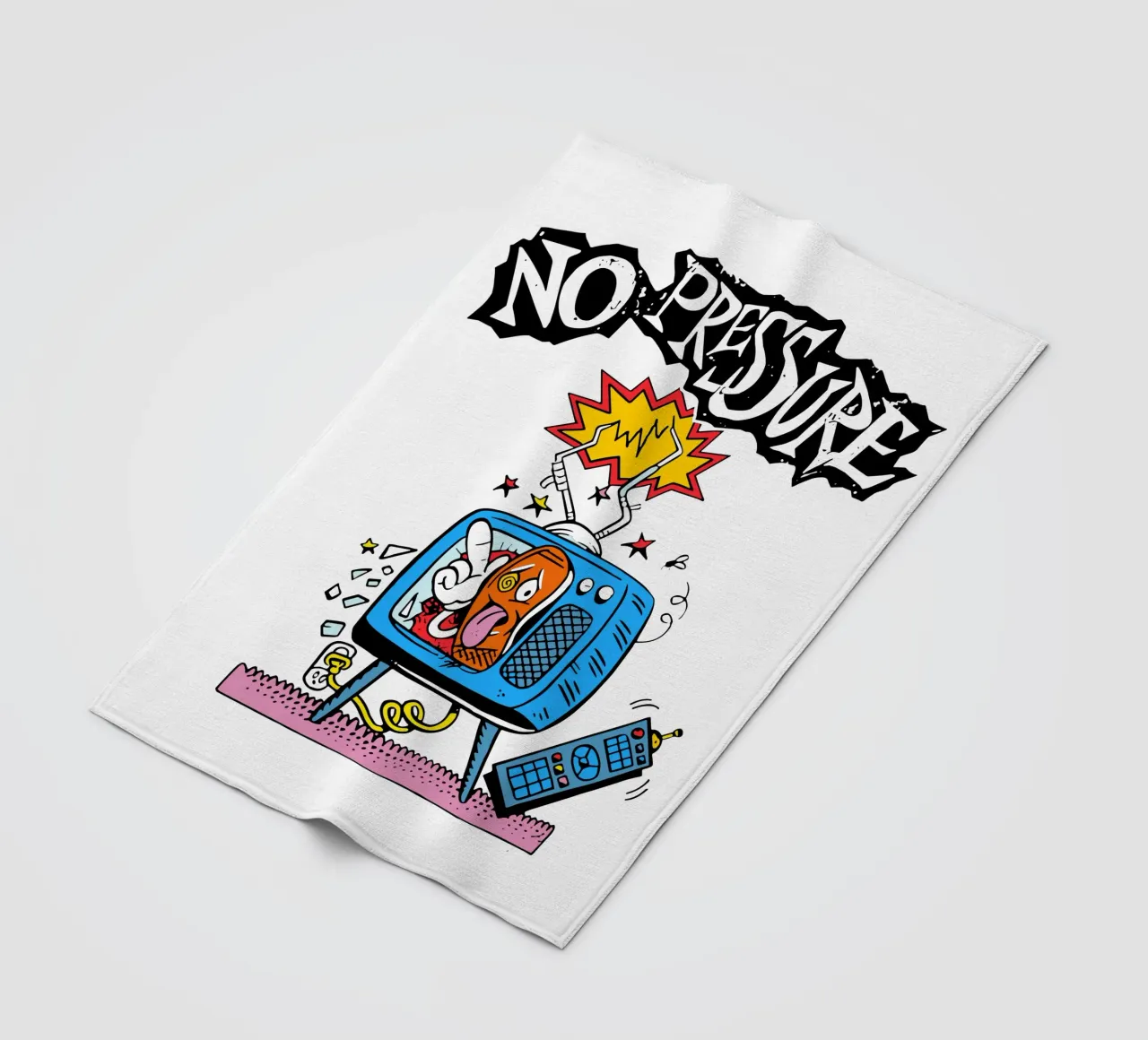 NO PRESSURE Error Television Fleecedecke von lindacleveland