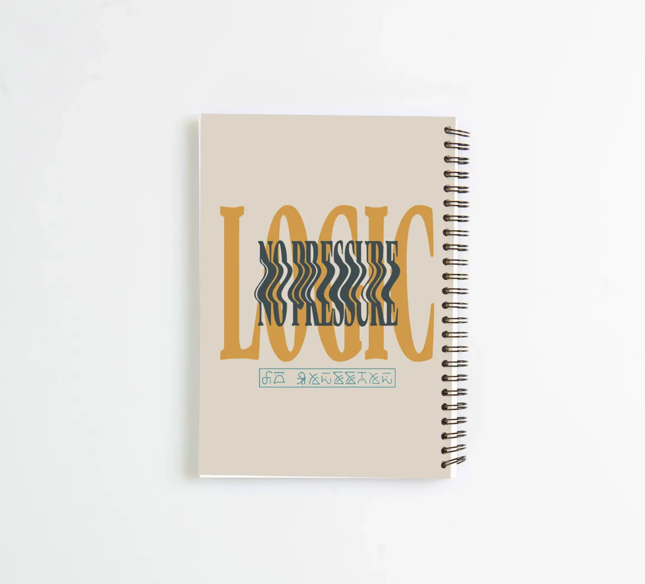NO PRESSURE Logic V1 spiral notebook by lindacleveland
