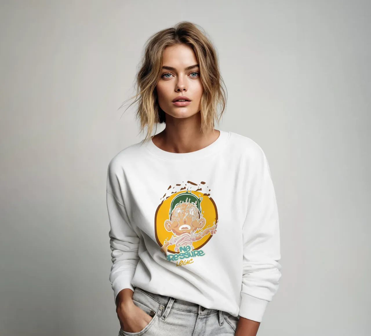 NO PRESSURE Logic V2 Sweatshirt von lindacleveland
