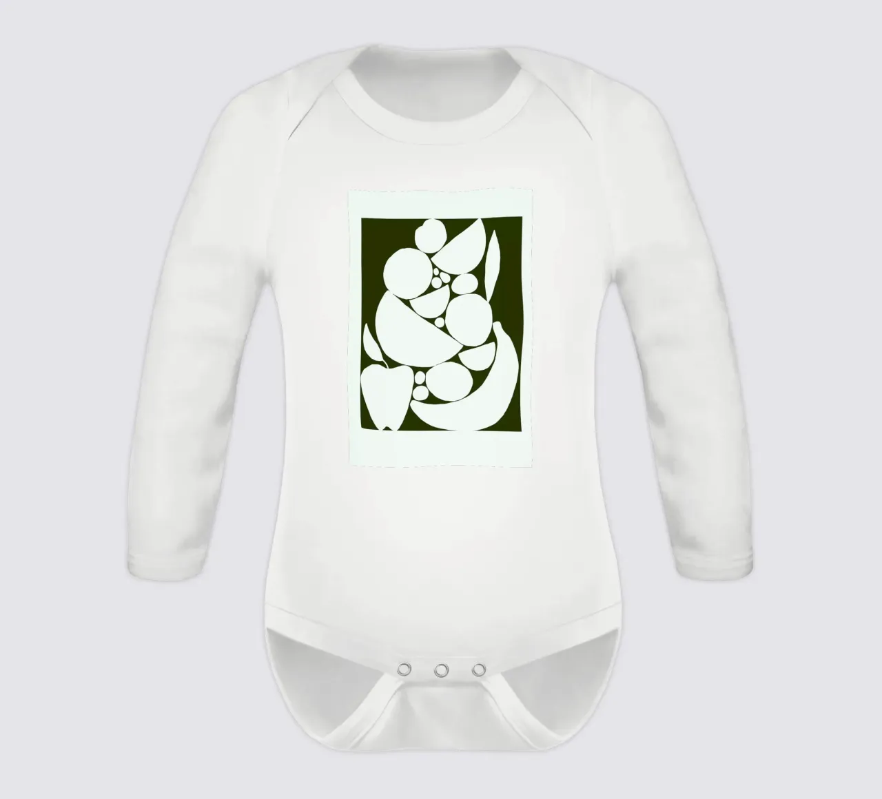 Fruit Salad 4 long-sleeve baby romper by Pure