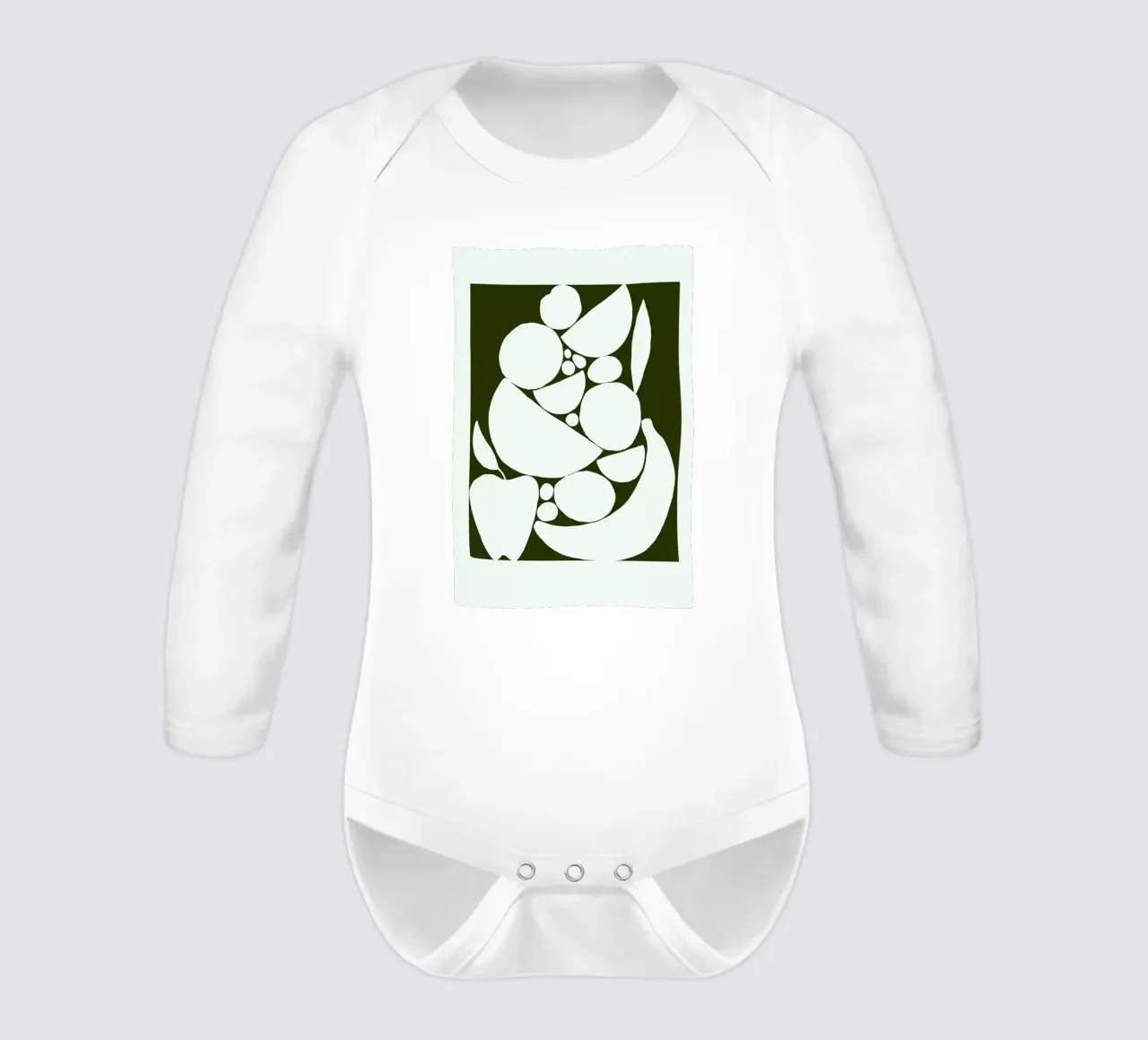 Fruit Salad 4 long-sleeve baby romper by Pure