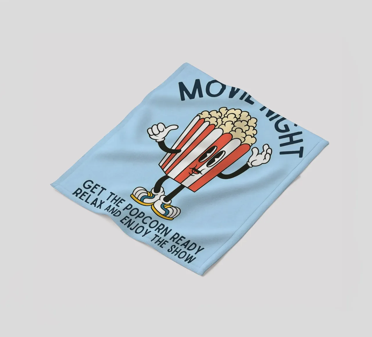 Movie Night Popcorn fleece blanket by oneone