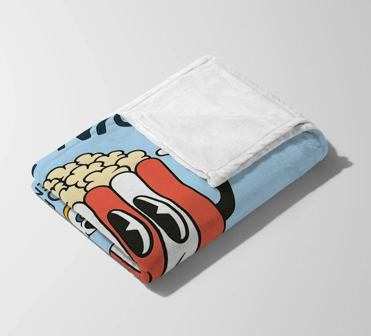 Movie Night Popcorn fleece blanket by oneone