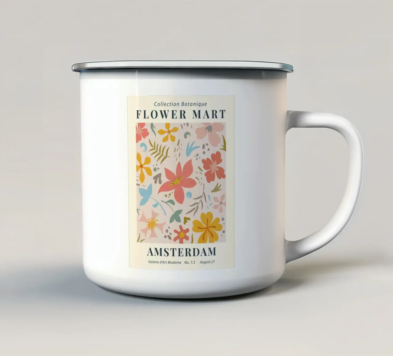Mercato dei fiori di Amsterdam I tazza in smalto da TekleDawit