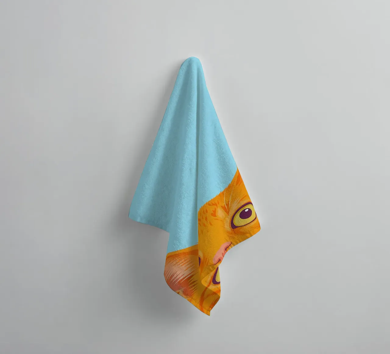 peeking cat towel by oneone