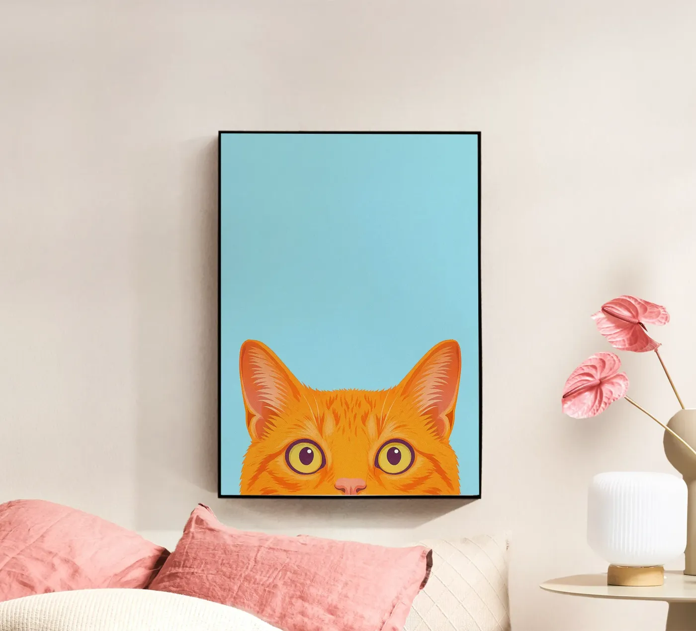 gatto che sbircia plexiglass da oneone