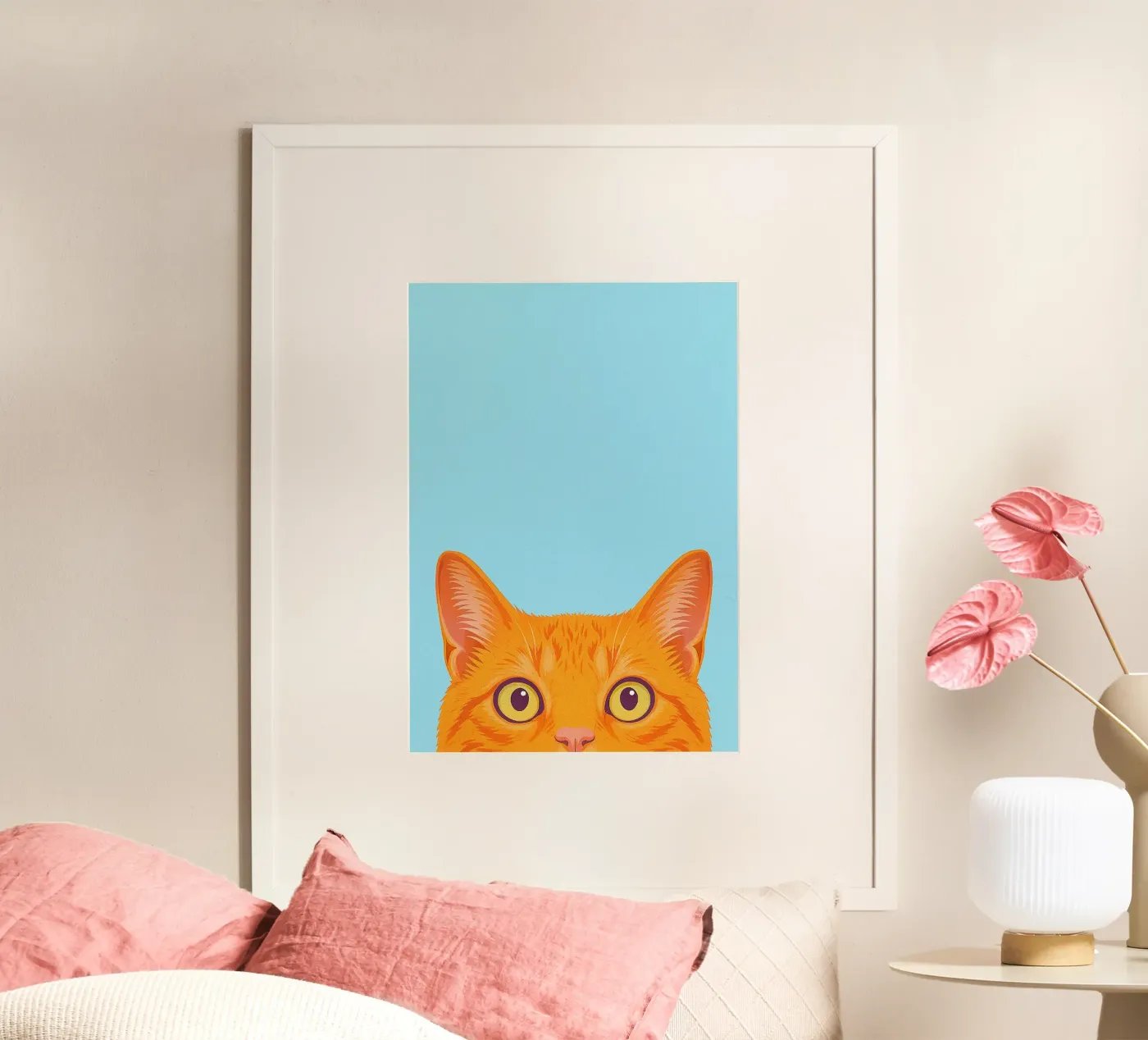 glurende kat poster van oneone
