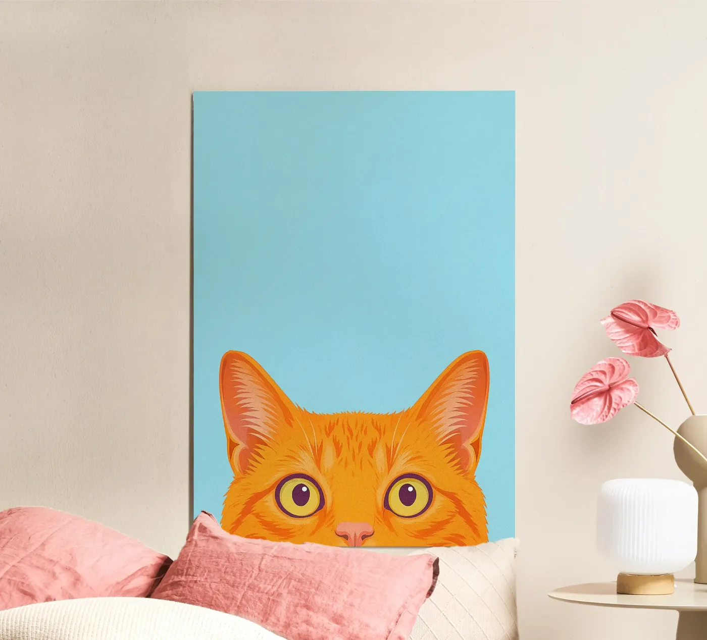 glurende kat poster van oneone