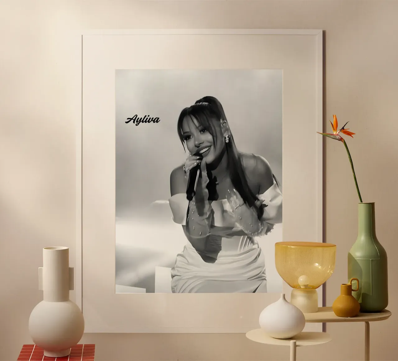 Cantante dalla Germania poster con telaio in plastica da vintage